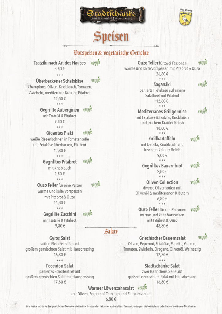 vorspeisen und salate